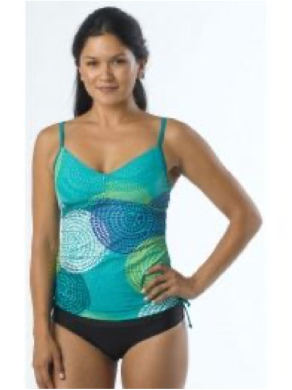 Prana Moorea tankini XS with adjustable straps, and inserts for pads.